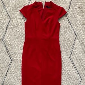 Beautiful red, Cynthia Steffens sheath dress